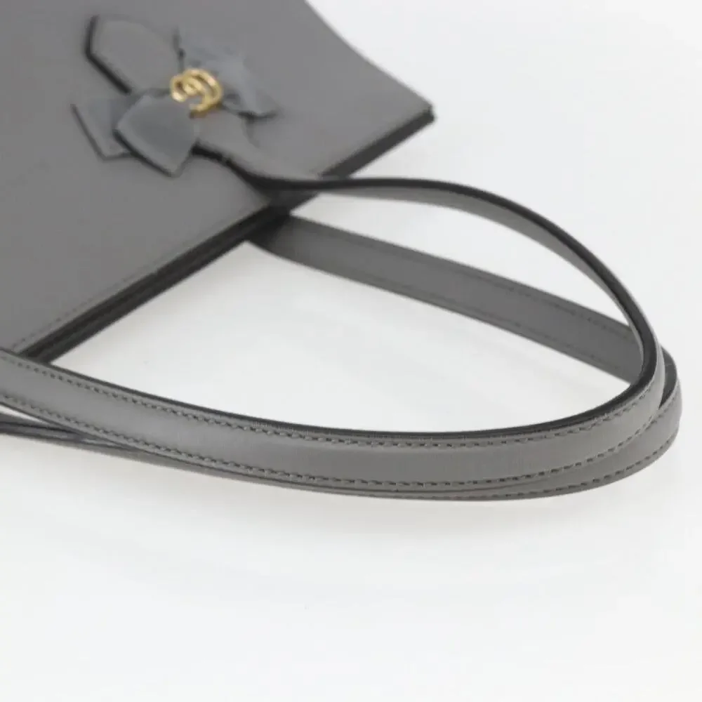Gucci Leather Tote Bag Gray